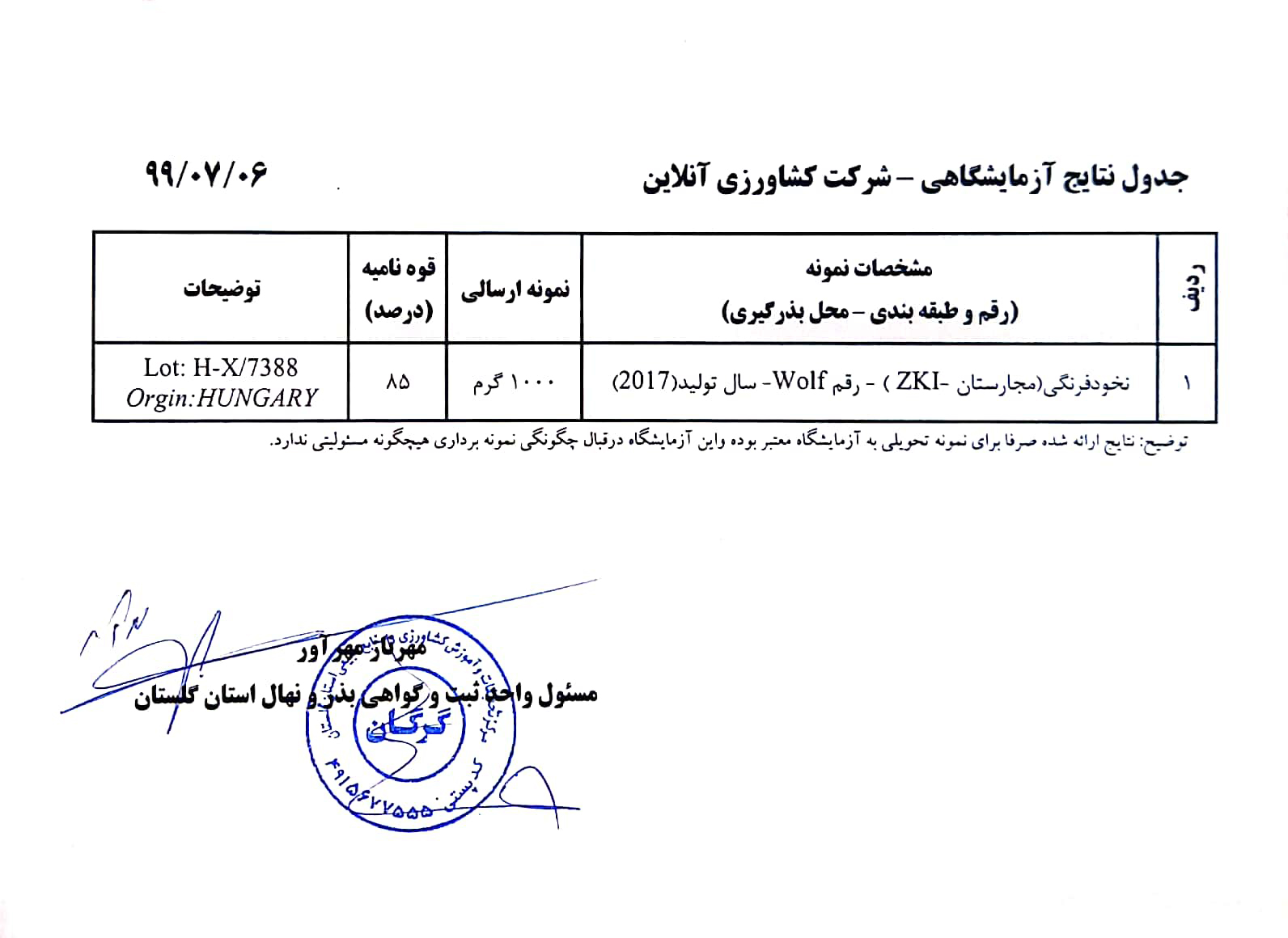 بذر نخود فرنگی شمشیری ZKI مجار 25 کیلویی 2