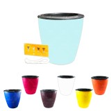عکس کوچک گلدان رنگی خودآبیار فیتیله دار کاربردی سایز 19